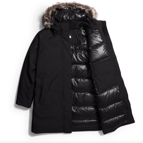 North Face Women's Plus Arctic Parka Insulated Fill Hooded Jacket 2x Black - Picture 14 of 16